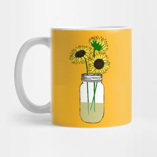 Sunflowers in a Jar Mug